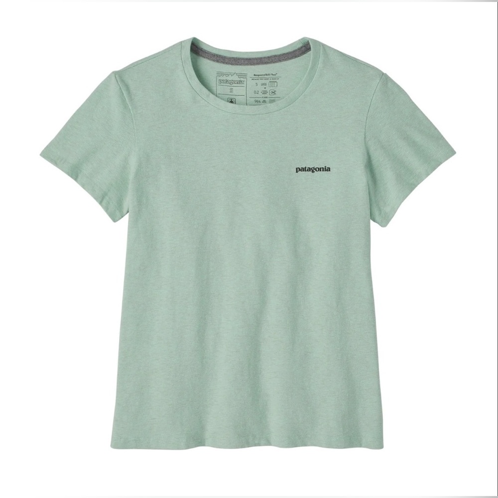 NWT Patagonia Women's P-6 Logo Responsibili-Tee Tea green | size Small